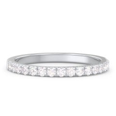 Micro Pavé Half Eternity Wedding Band - 1/3 ct. tw.