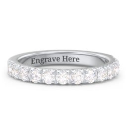 Micro Pavé Half Eternity Wedding Band - 3/4 ct. tw.