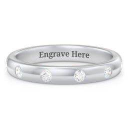 Flush Set Diamond Eternity Wedding Band