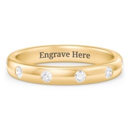 Flush Set Diamond Eternity Wedding Band