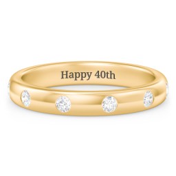 Flush Set Diamond Eternity Wedding Band