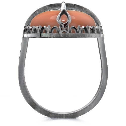 Murdoch Mysteries - Moonstone Dragonfly Ring – Sterling Silver with Orange Moonstone