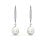Pavé Bar Drop Pearl Earrings