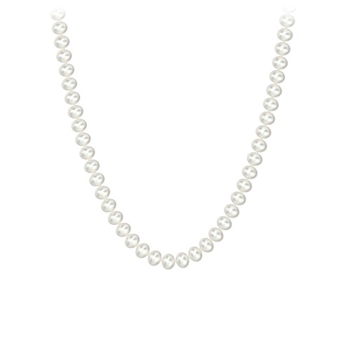 Classic 6mm Freshwater Pearl Necklace with Sterling Silver Clasp