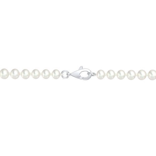Graduated Freshwater Pearl Necklace With Sterling Silver Clasp