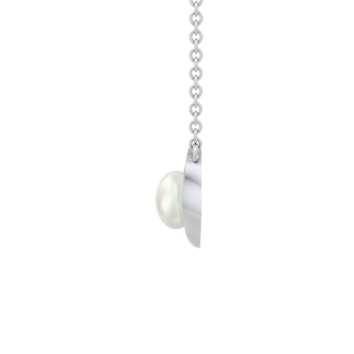 Sterling Silver Heart and Pearl Pendant – Sterling Silver