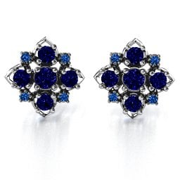 Glittering Multi Stone Earrings