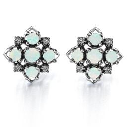 Glittering Multi Stone Earrings