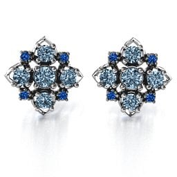 Glittering Multi Stone Earrings