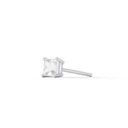 Princess Cut Birthstone Single Stud
