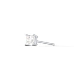 Princess Cut Birthstone Single Stud