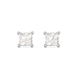 Princess Cut Stud Earrings