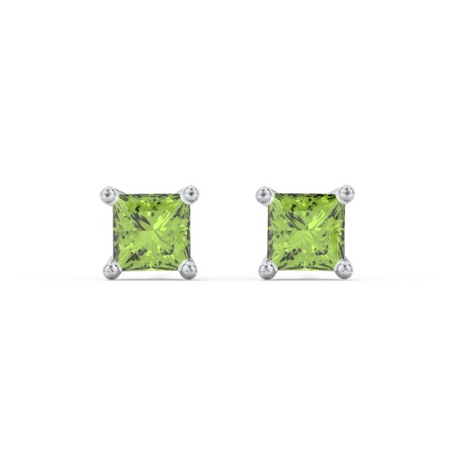 Princess Cut Stud Earrings