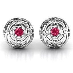 Elegant Filigree Dome Earrings