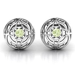 Elegant Filigree Dome Earrings