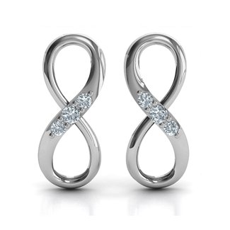 Three Stone Infinity Earrings