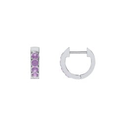 Personalized Gemstone Huggie Earrings