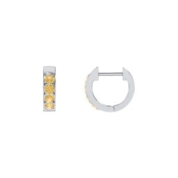 Personalized Gemstone Huggie Earrings