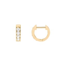 Personalized Gemstone Huggie Earrings