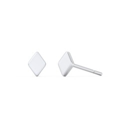 Diamond Shape Stud Earrings in 925 Sterling Silver