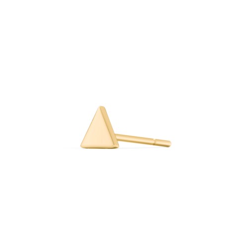 Triangle Shape Single Stud – 10K Yellow Gold
