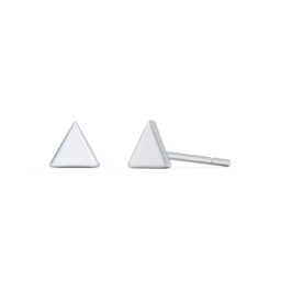 Triangle Shape Stud Earrings in 925 Sterling Silver