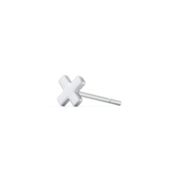 X Shaped Single Stud in 925 Sterling Silver