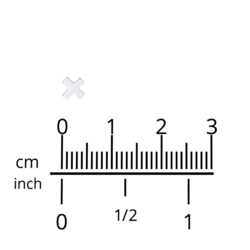 X Shaped Single Stud – Sterling Silver