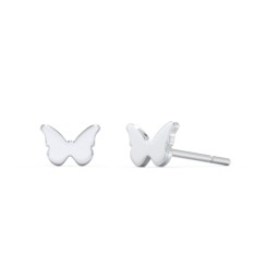 Butterfly Shape Stud Earrings in 925 Sterling Silver
