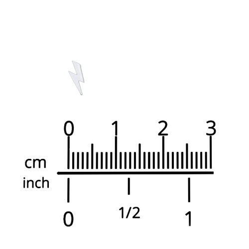 Lightning Bolt Shape Single Stud – Sterling Silver