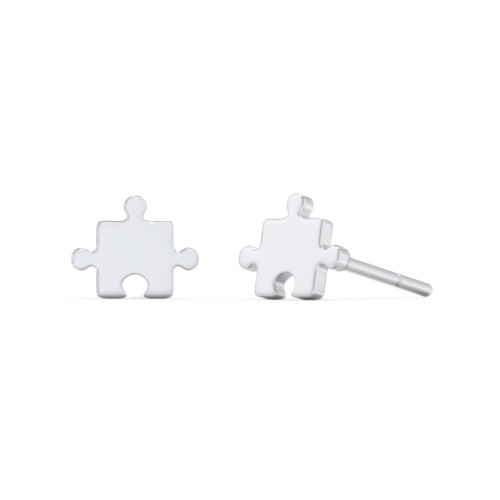 Jigsaw Puzzle Shape Stud Earrings