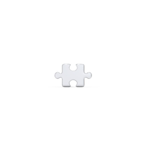 Puzzle Piece Shape Single Stud – Sterling Silver