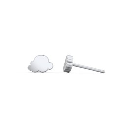 Cloud Shape Stud Earrings in 925 Sterling Silver