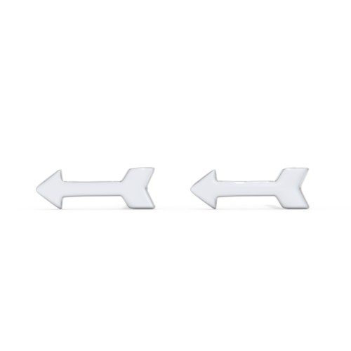 Arrow Shape Stud Earrings – Sterling Silver