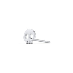 Skull Single Stud in 925 Sterling Silver