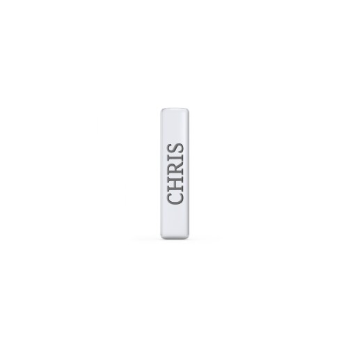 Engravable Petite Bar Single Stud – Sterling Silver