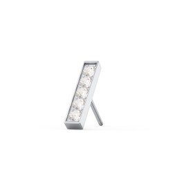 Petite Bar Single Stud with Accents in 925 Sterling Silver with White Premium Zirconia