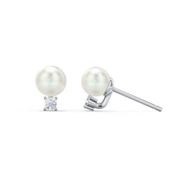 Freshwater Pearl and Accent Stud Earrings