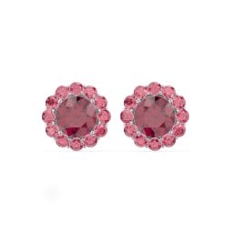 Halo Round Stud Earrings