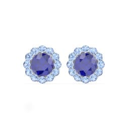 Halo Round Stud Earrings