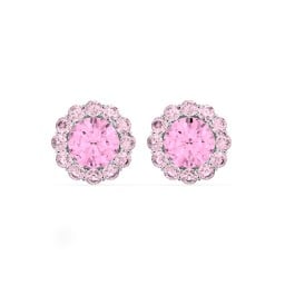 Halo Round Stud Earrings