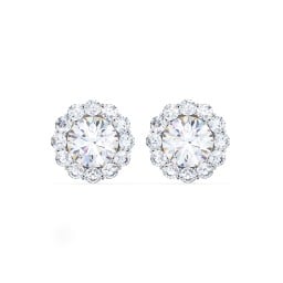 Halo Round Stud Earrings