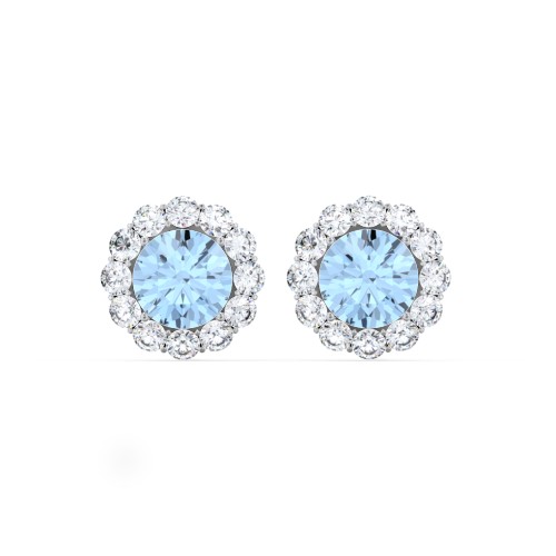 Halo Round Stud Earrings
