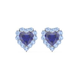 Halo Heart Stud Earrings