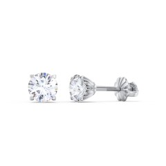 4 Prong Tulip Diamond Stud Earrings - 0.75 ct. tw. – 14K White Gold with Lab Diamond