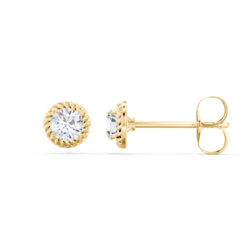 Twisted Rope Diamond Stud Earrings - 0.20 ct. tw.