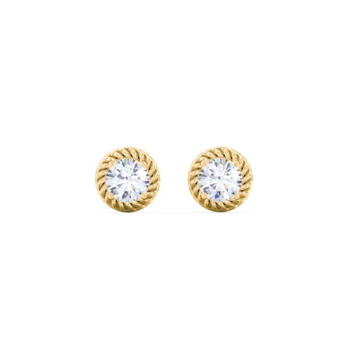 Twisted Rope Diamond Stud Earrings - 0.20 ct. tw.