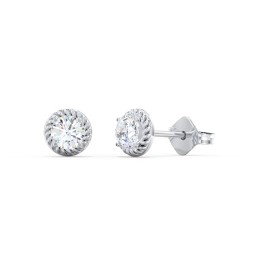 Twisted Rope Diamond Stud Earrings - 0.25 ct. tw.