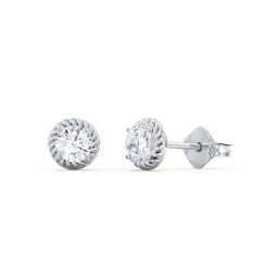 Twisted Rope Diamond Stud Earrings - 0.25 ct. tw.