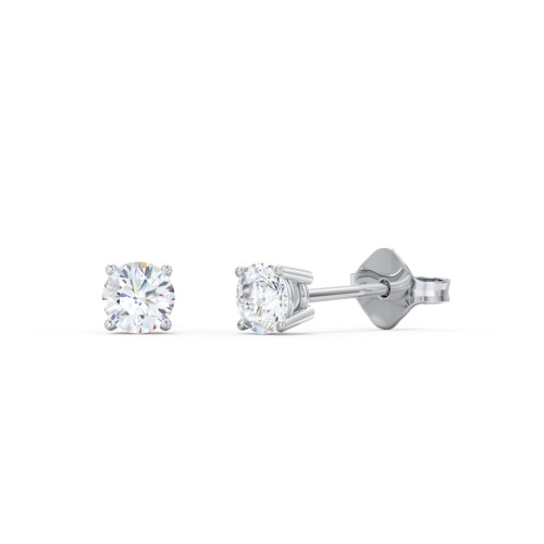 Classic Diamond Stud Earrings - 0.25 ct. tw. – 14K White Gold with Lab Diamond